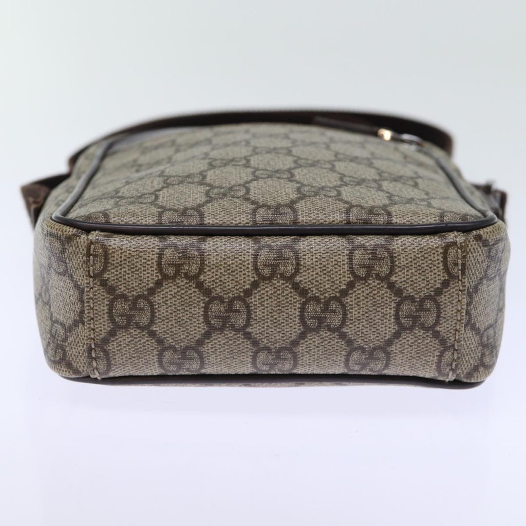 GUCCI GG Canvas Shoulder Bag PVC Beige 72811