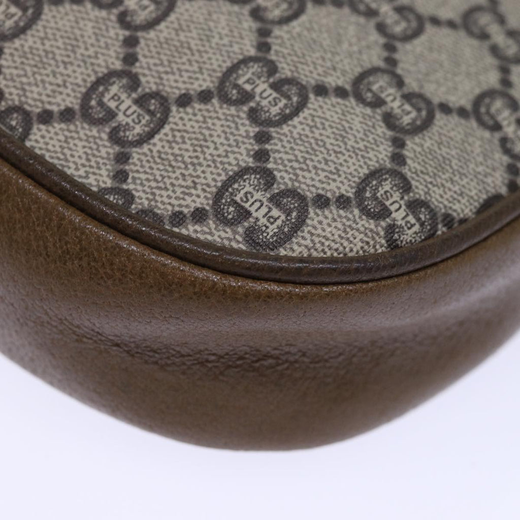 GUCCI GG PLUS Canvas Shoulder Bag PVC Beige 72812