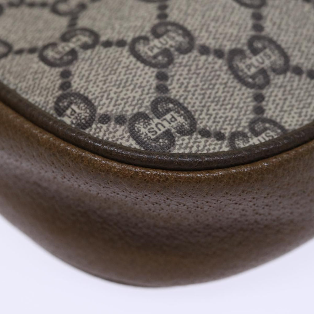 GUCCI GG PLUS Canvas Shoulder Bag PVC Beige 72812