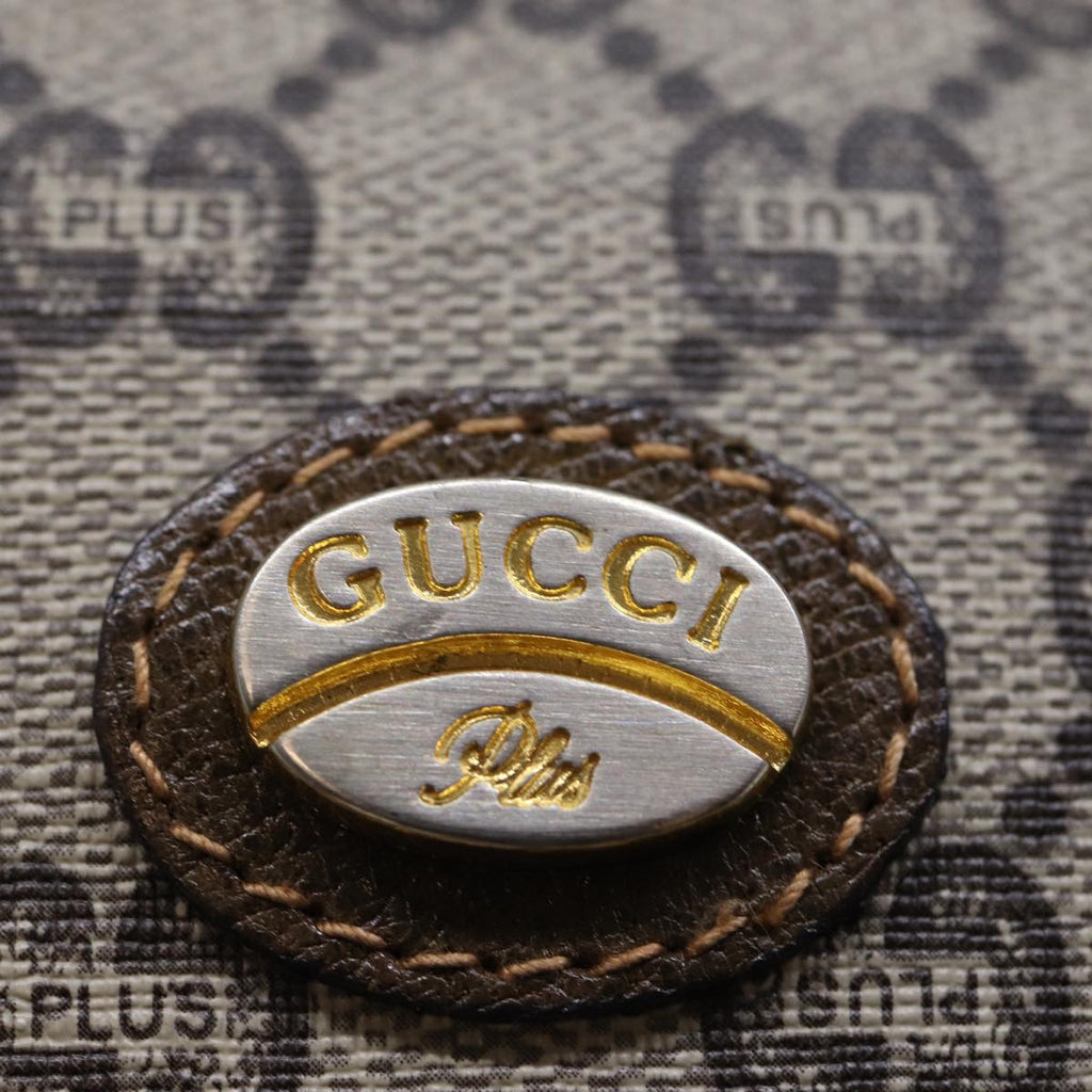 GUCCI GG PLUS Canvas Shoulder Bag PVC Beige 72812