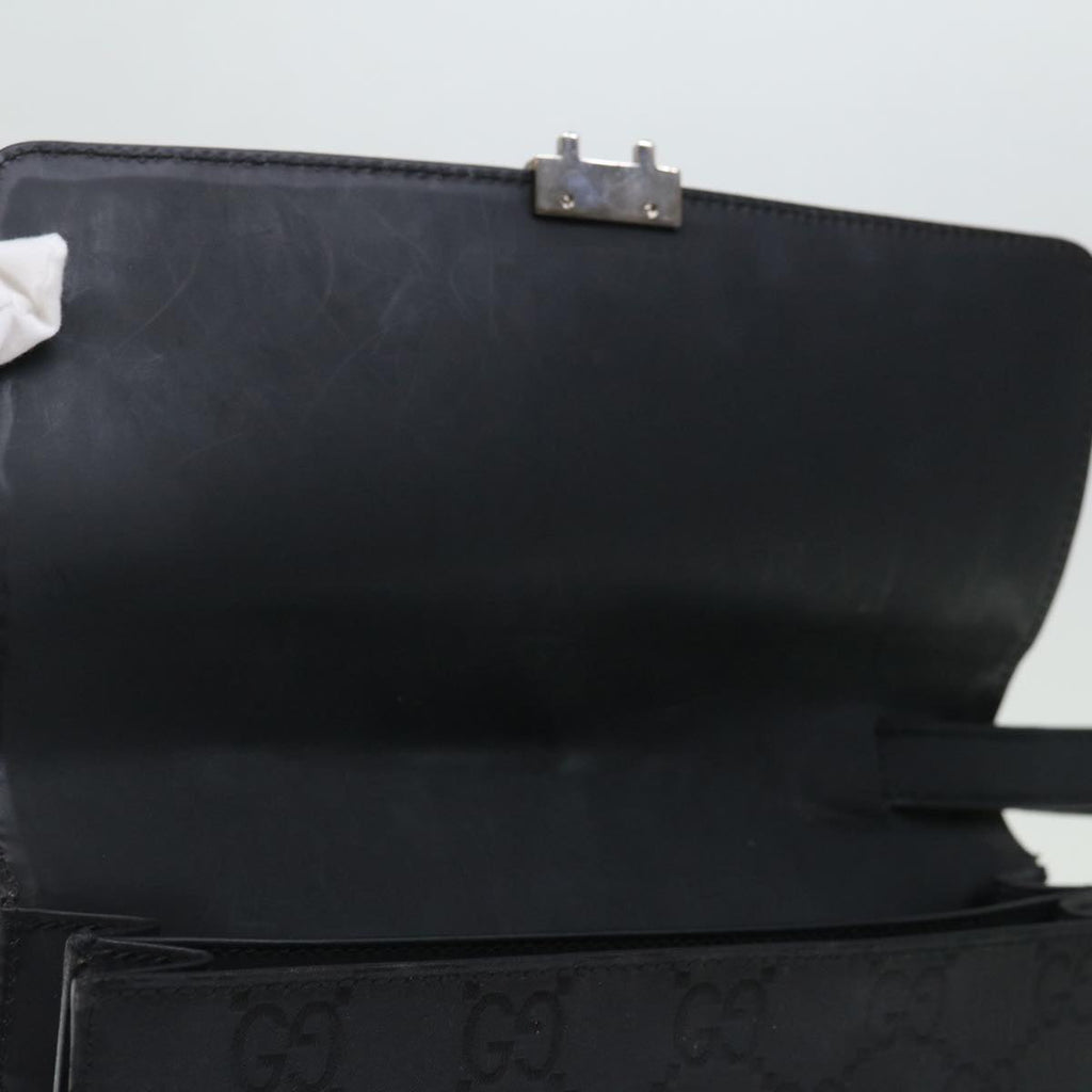 GUCCI GG Canvas Clutch Bag Nylon Black 72813
