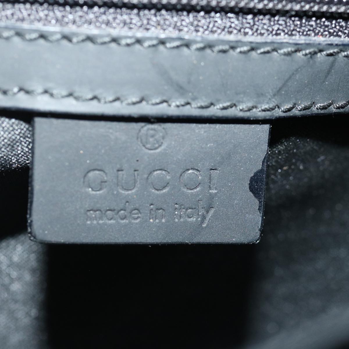GUCCI GG Canvas Clutch Bag Nylon Black 72813
