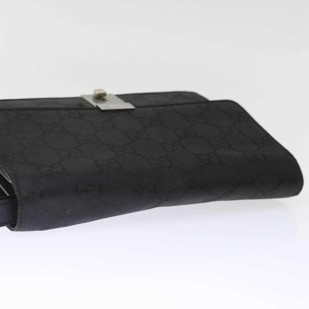 GUCCI GG Canvas Clutch Bag Nylon Black 72813