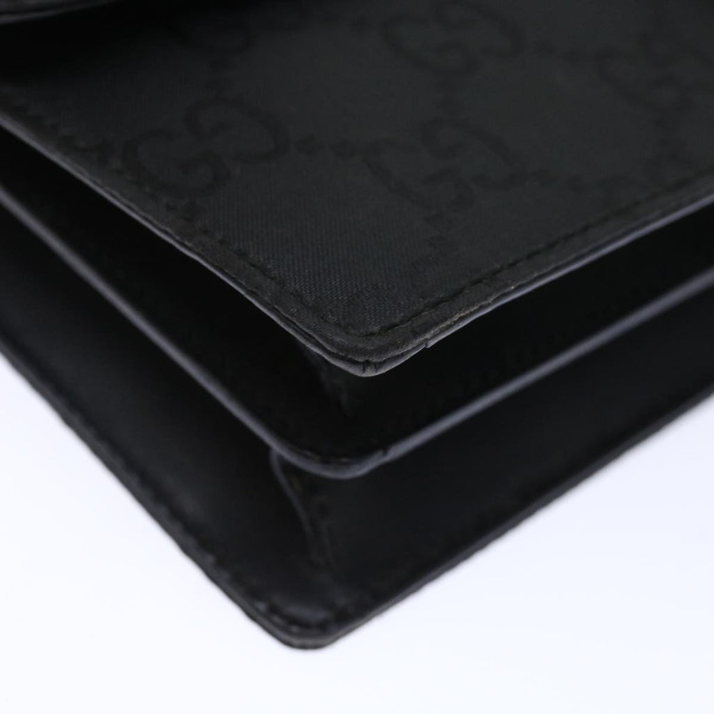 GUCCI GG Canvas Clutch Bag Nylon Black 72813