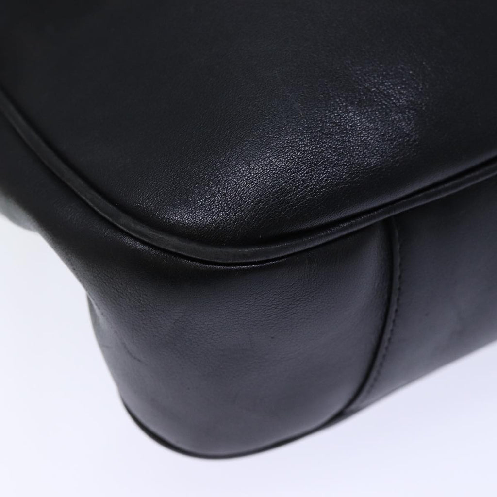 GUCCI Bamboo Hand Bag Leather Black 001 1998 1577 72814