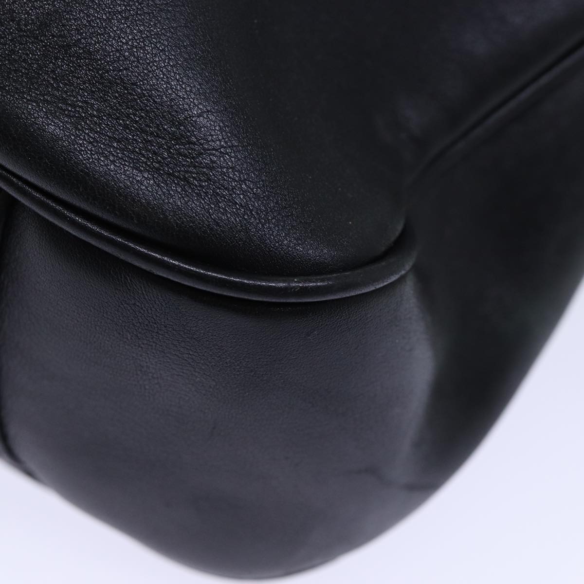 GUCCI Bamboo Hand Bag Leather Black 001 1998 1577 72814
