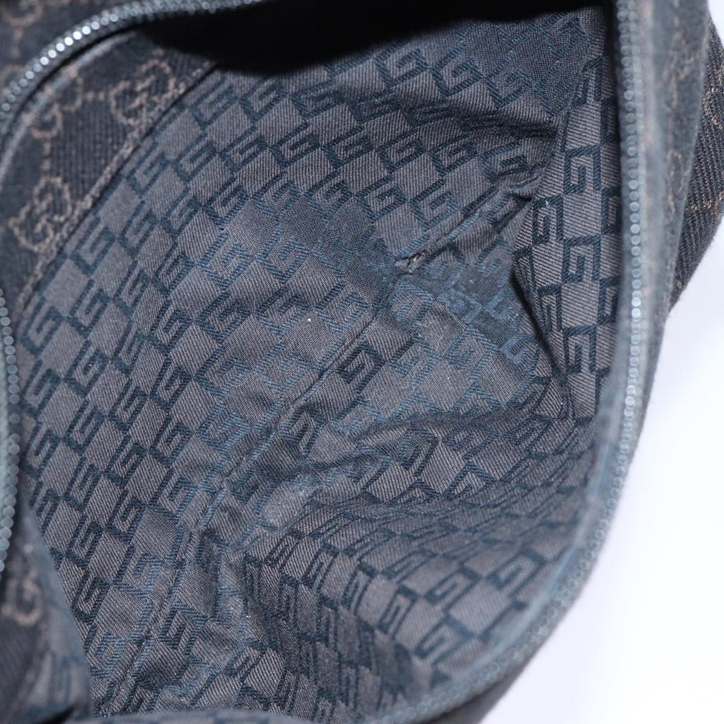 GUCCI GG Canvas Shoulder Bag Outlet Black 105649 72837