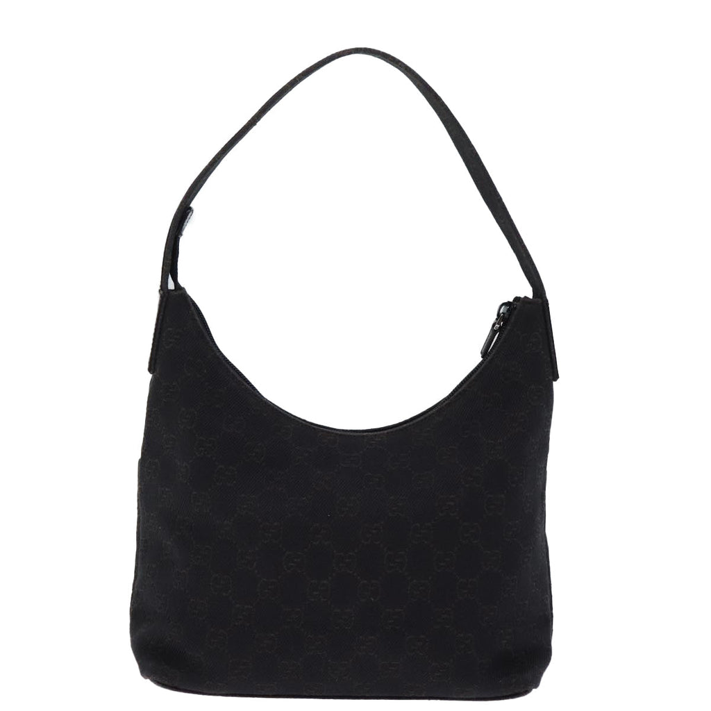 GUCCI GG Canvas Shoulder Bag Outlet Black 105649 72837