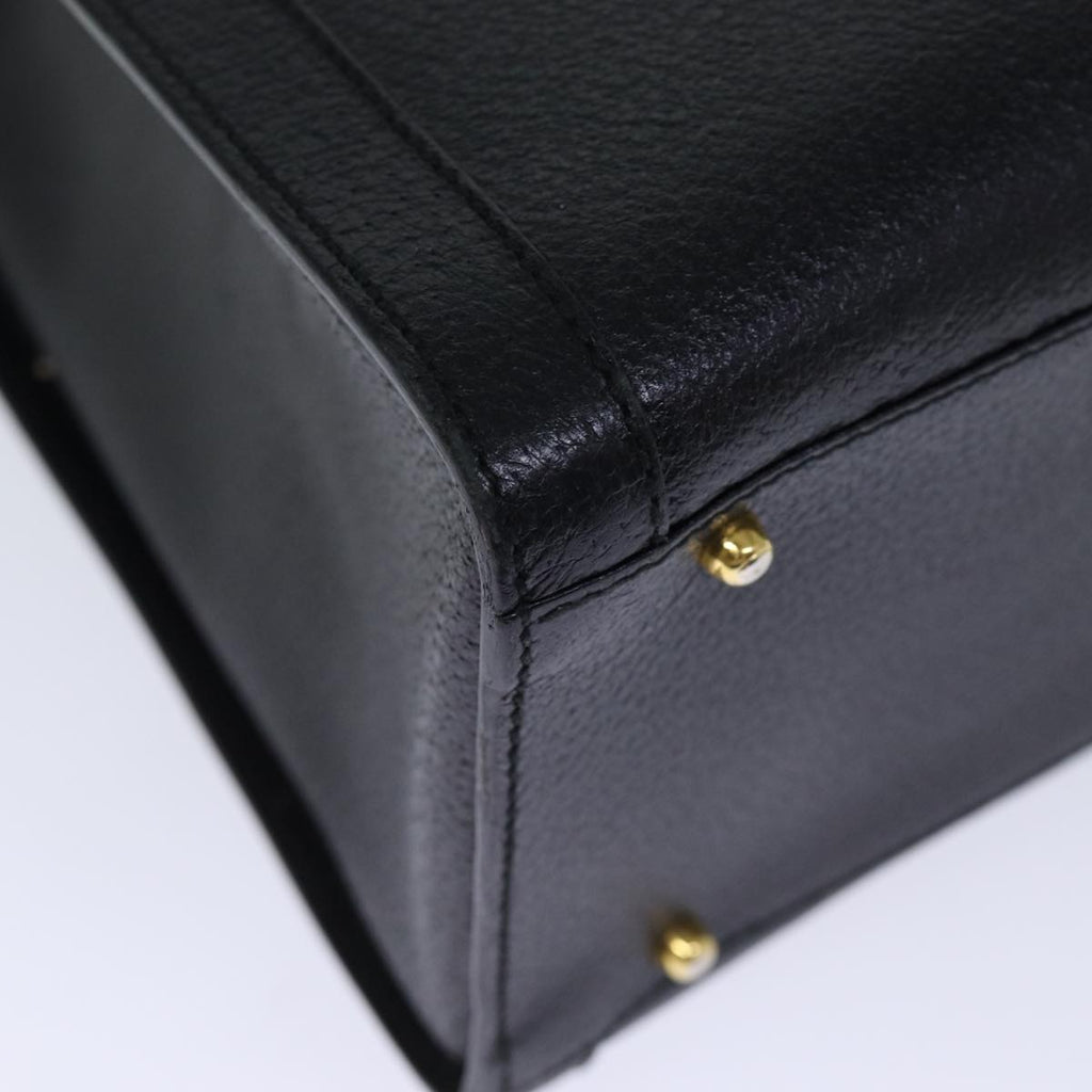 GUCCI Bamboo Hand Bag Leather Black 002 1186 0260 72838