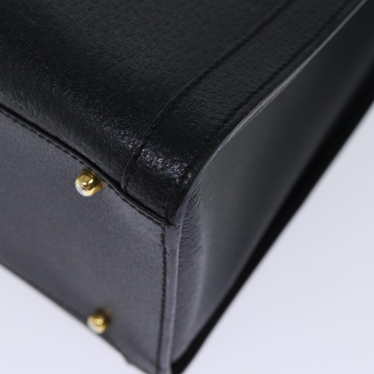 GUCCI Bamboo Hand Bag Leather Black 002 1186 0260 72838