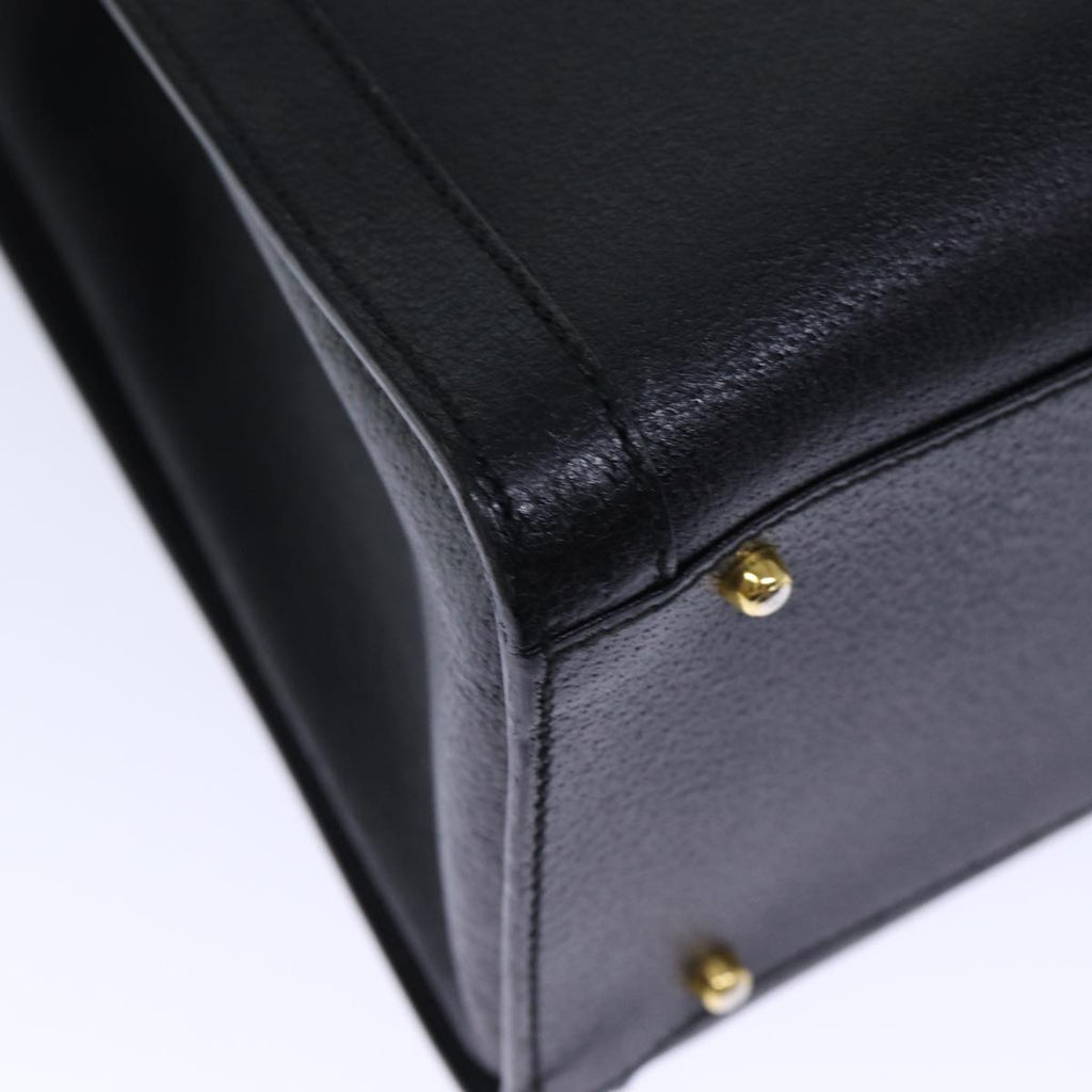 GUCCI Bamboo Hand Bag Leather Black 002 1186 0260 72838