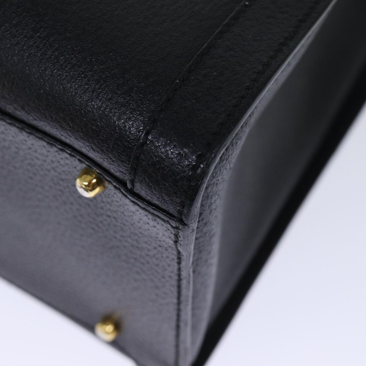 GUCCI Bamboo Hand Bag Leather Black 002 1186 0260 72838