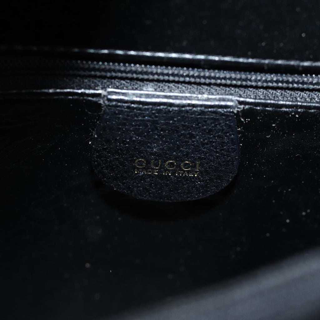 GUCCI Bamboo Hand Bag Leather Black 002 1186 0260 72838