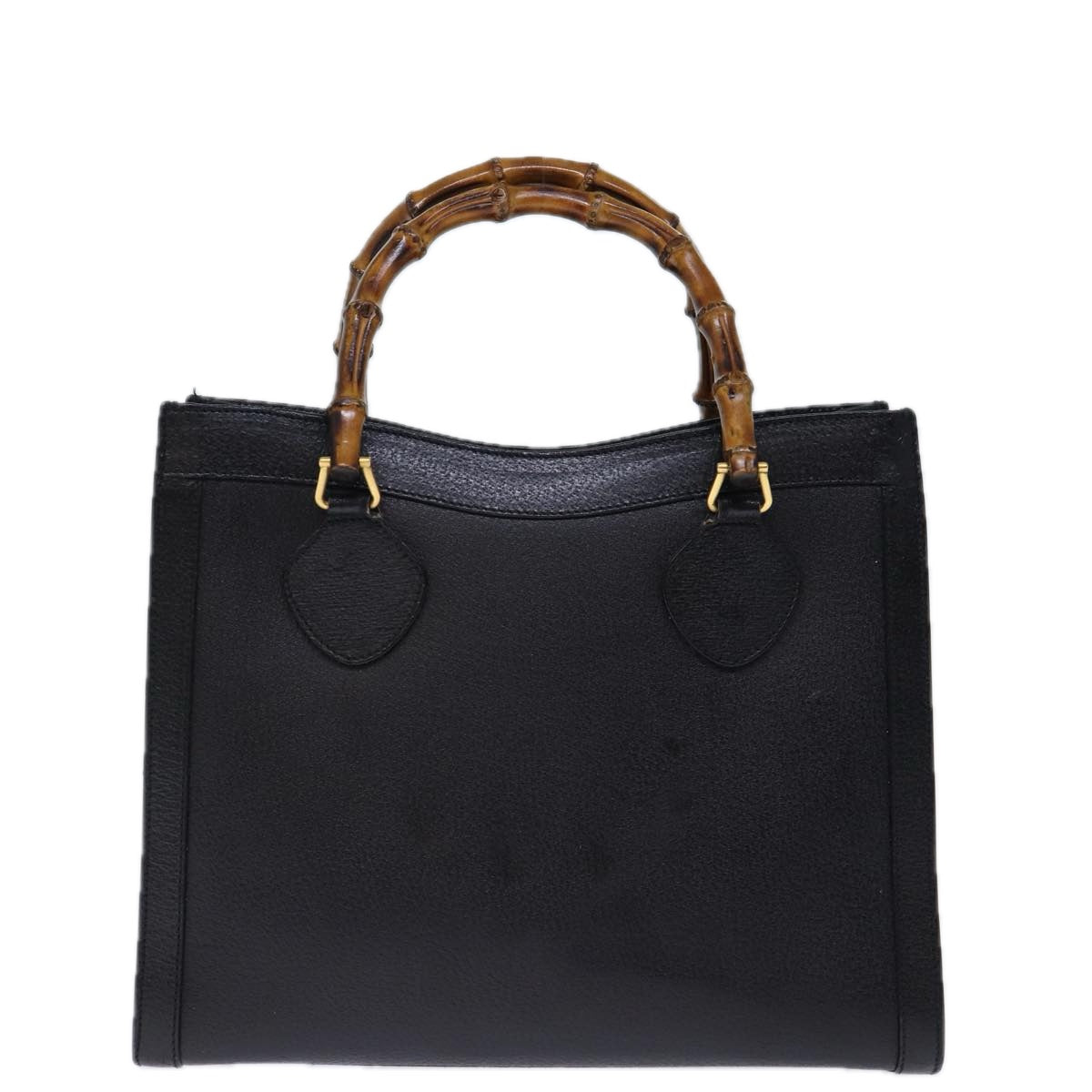 GUCCI Bamboo Hand Bag Leather Black 002 1186 0260 72838