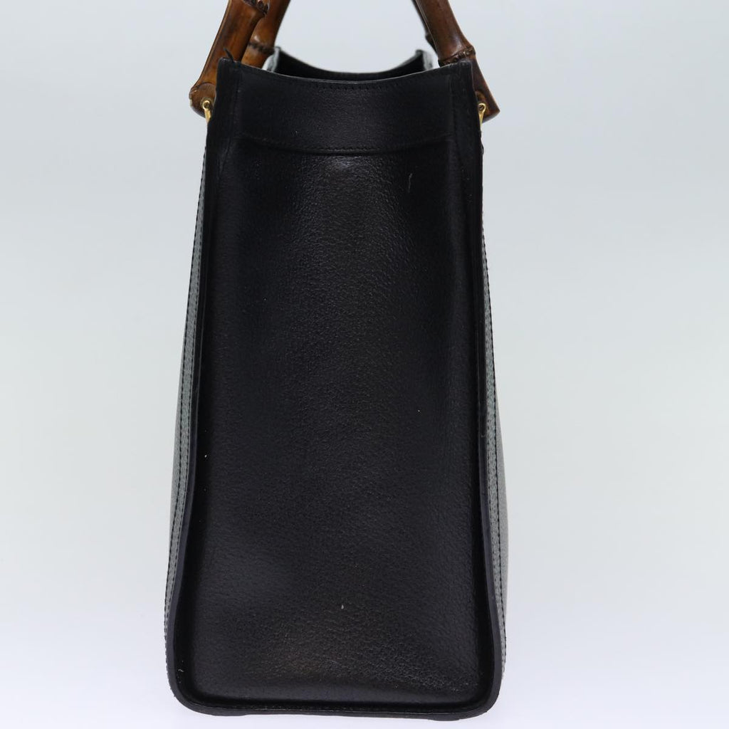 GUCCI Bamboo Hand Bag Leather Black 002 1186 0260 72838