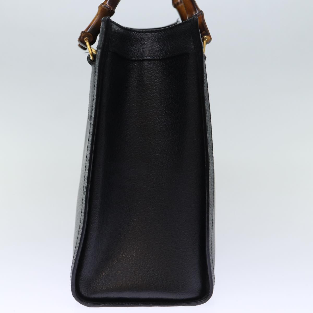 GUCCI Bamboo Hand Bag Leather Black 002 1186 0260 72838