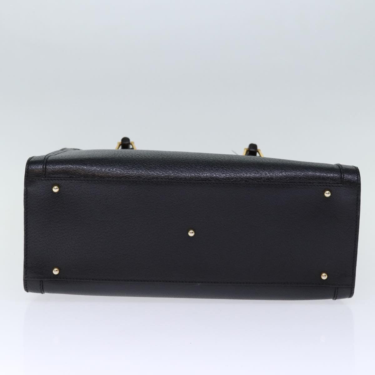 GUCCI Bamboo Hand Bag Leather Black 002 1186 0260 72838