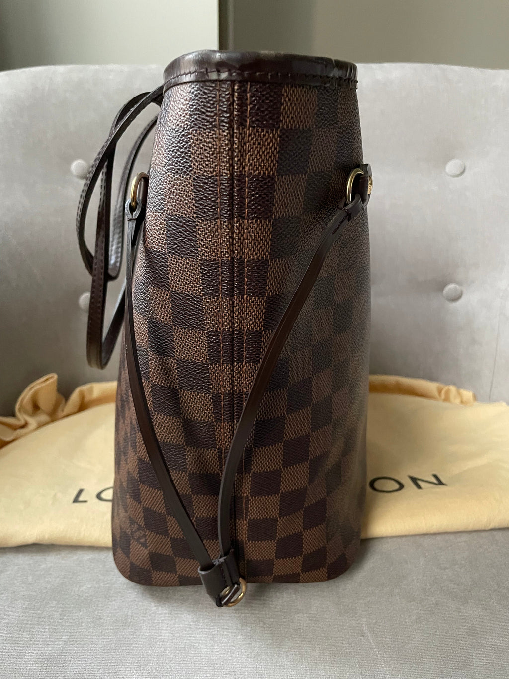 Louis Vuitton Neverfull MM Damier Ebene Cherry Interior (RRP £1,410)