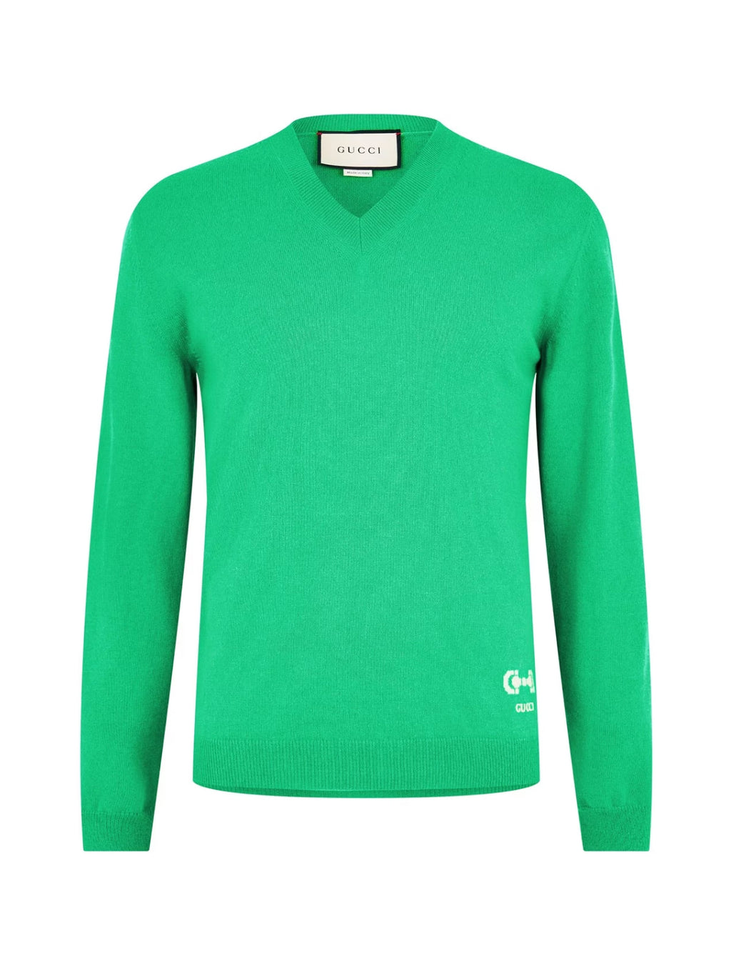 GUCCI V-Neck Horsebit Logo Cashmere Sweater - Men