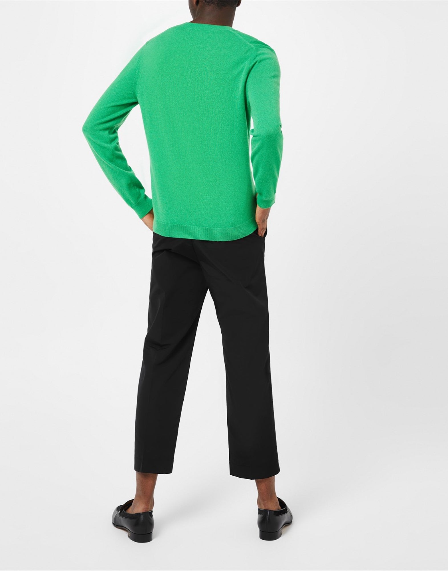 GUCCI V-Neck Horsebit Logo Cashmere Sweater - Men