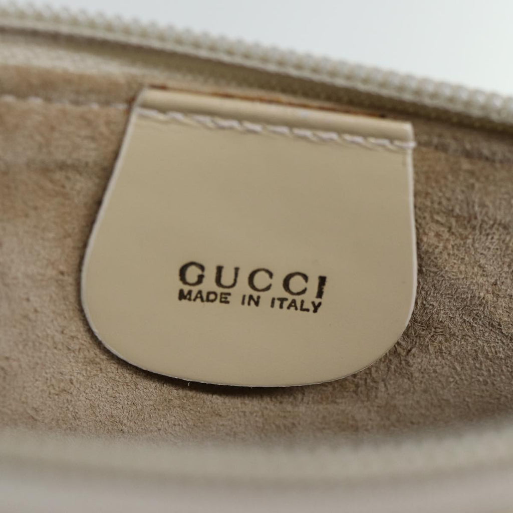 GUCCI Hand Bag Patent leather Beige 72962