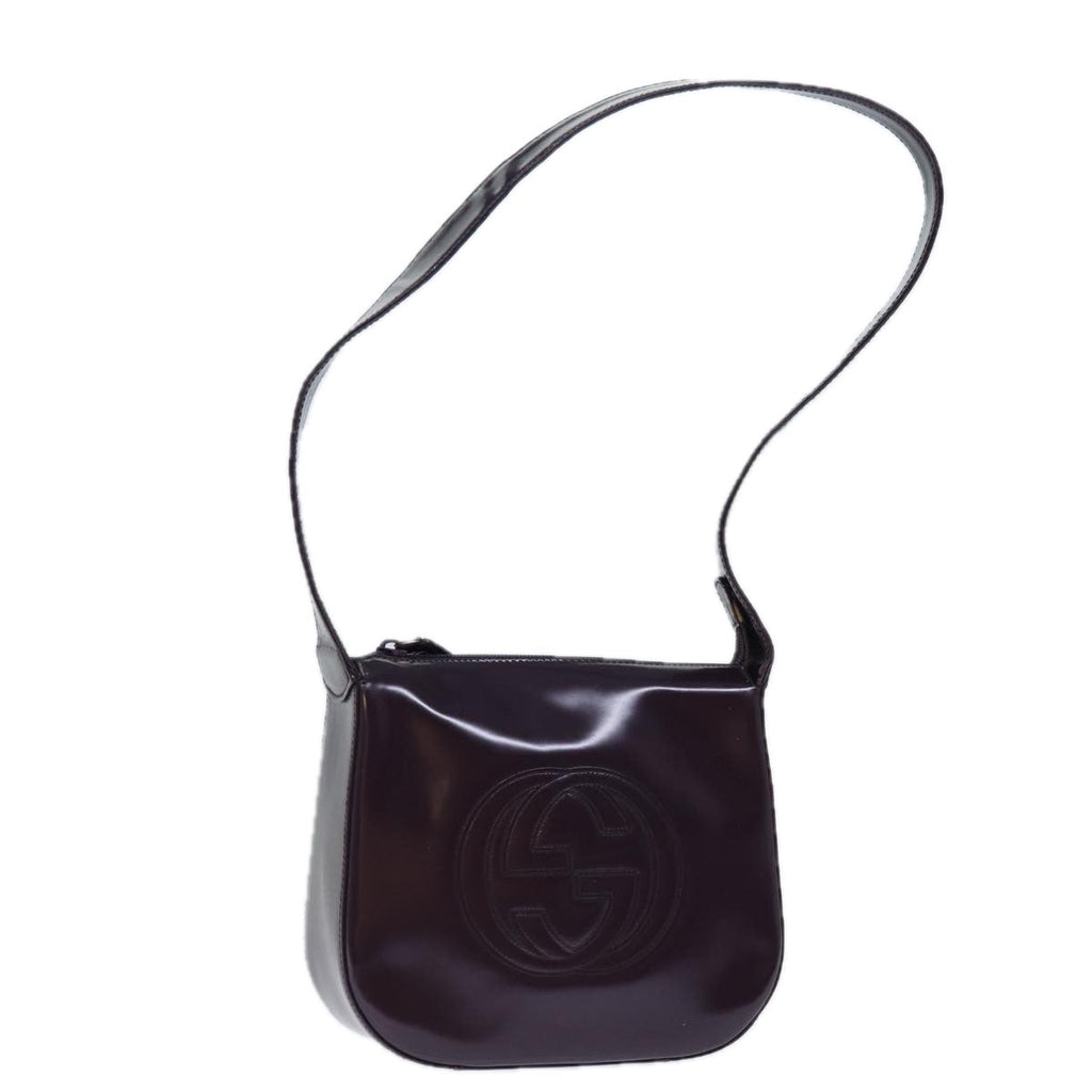 GUCCI Shoulder Bag Patent leather Purple 007 2046 0250 72963