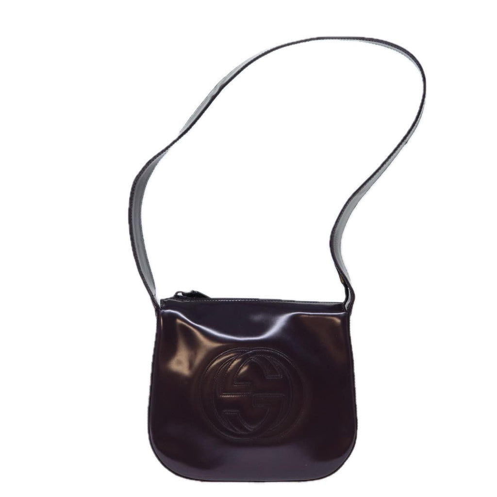 GUCCI Shoulder Bag Patent leather Purple 007 2046 0250 72963