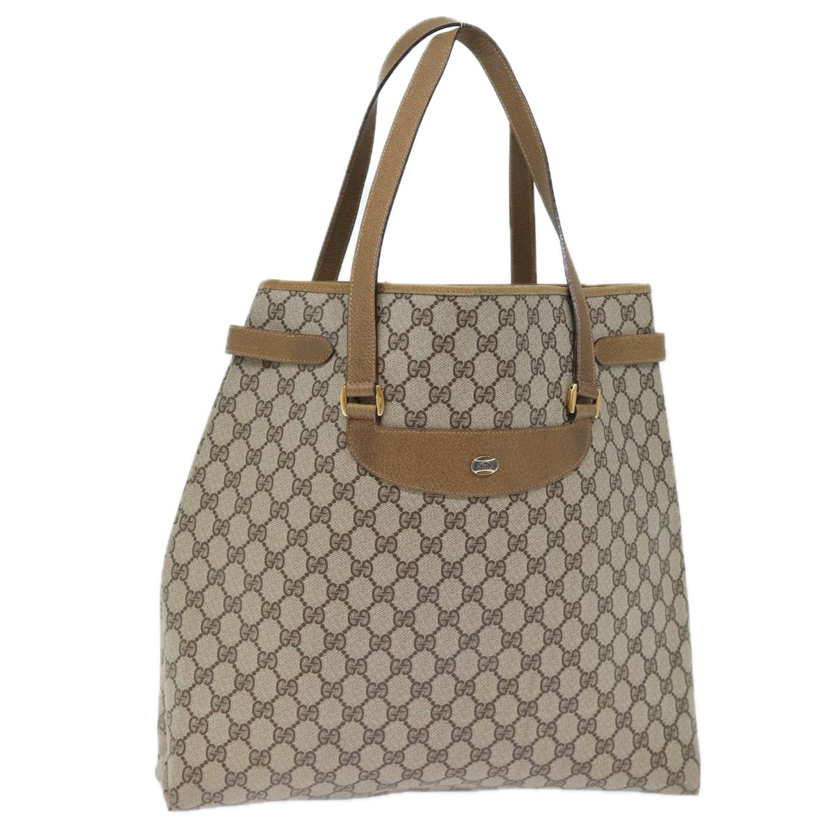GUCCI GG Canvas Tote Bag PVC Beige 72966
