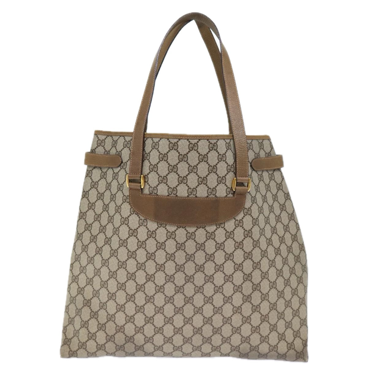 GUCCI GG Canvas Tote Bag PVC Beige 72966