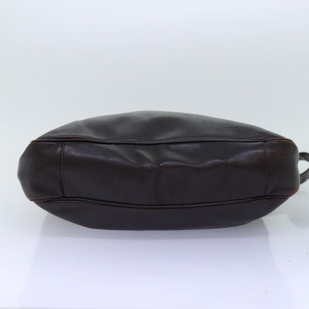 GUCCI Bamboo Shoulder Bag Leather 2way Brown 72968