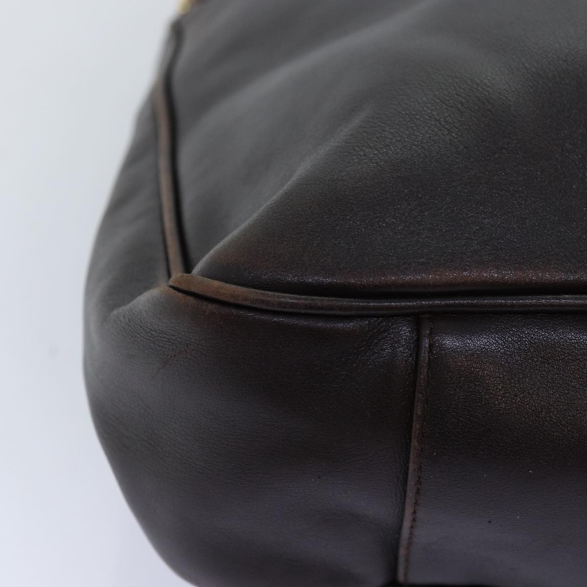 GUCCI Bamboo Shoulder Bag Leather 2way Brown 72968