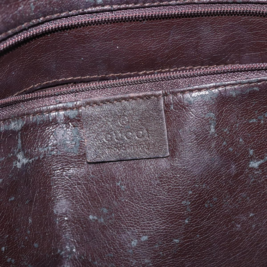 GUCCI Bamboo Shoulder Bag Leather 2way Brown 72968