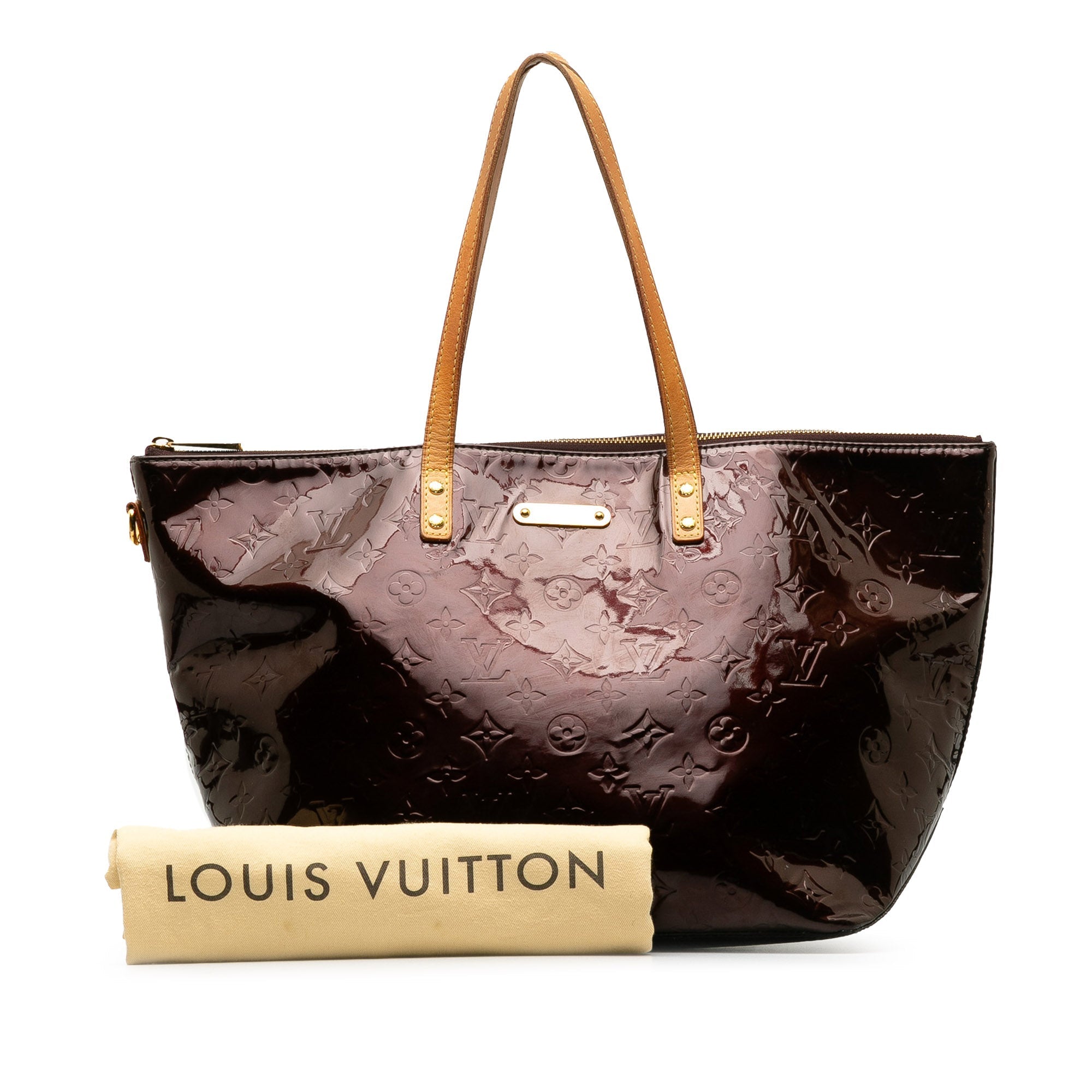 Purple Louis Vuitton Monogram Vernis Bellevue GM Tote Bag