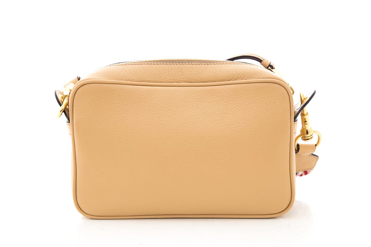 Miu Miu Tan Leather Camera Handbag