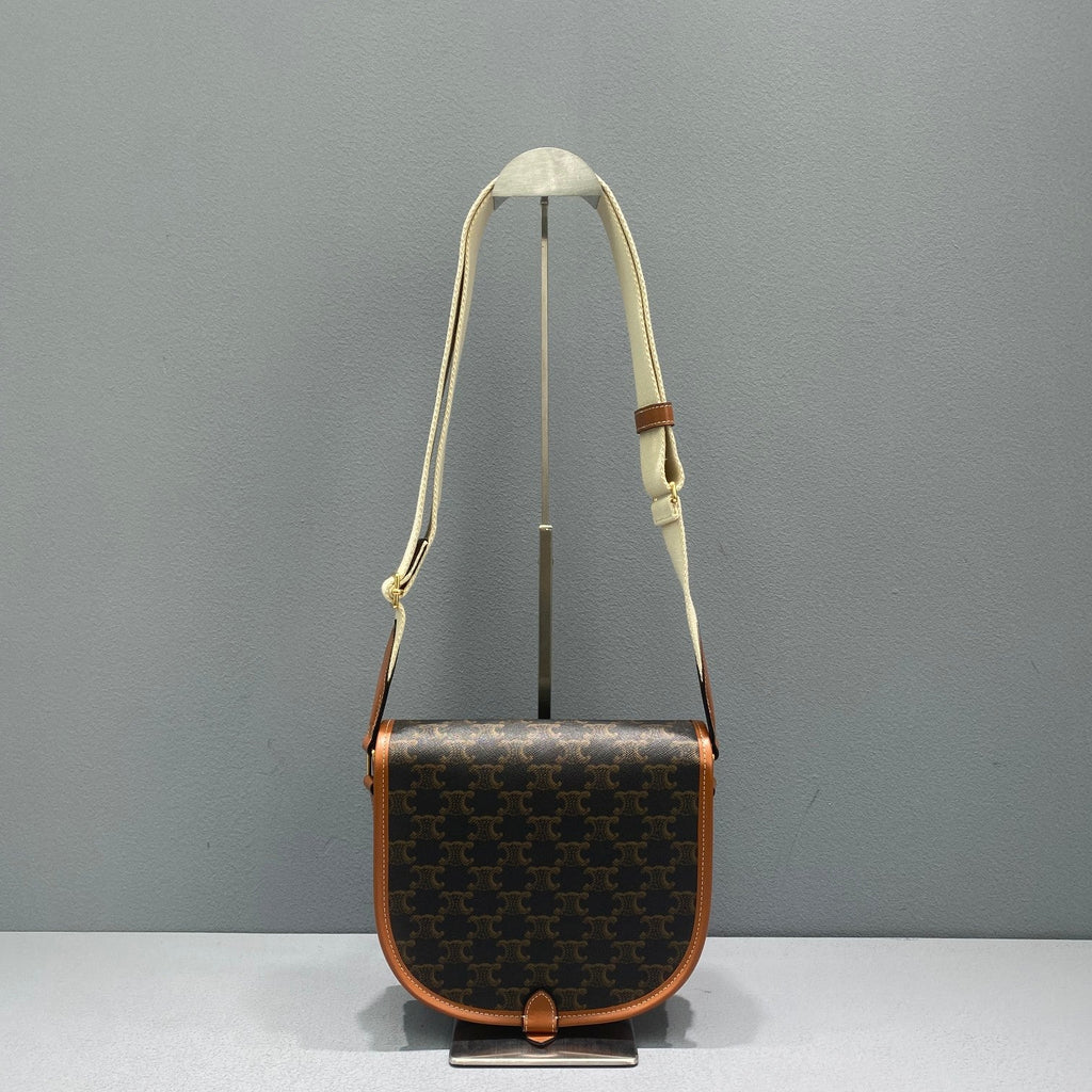 GLAMI Large Strap Folco Bag In Triomphe Canvas Brown For Women 9in/22cm 196932BZJ.04LU