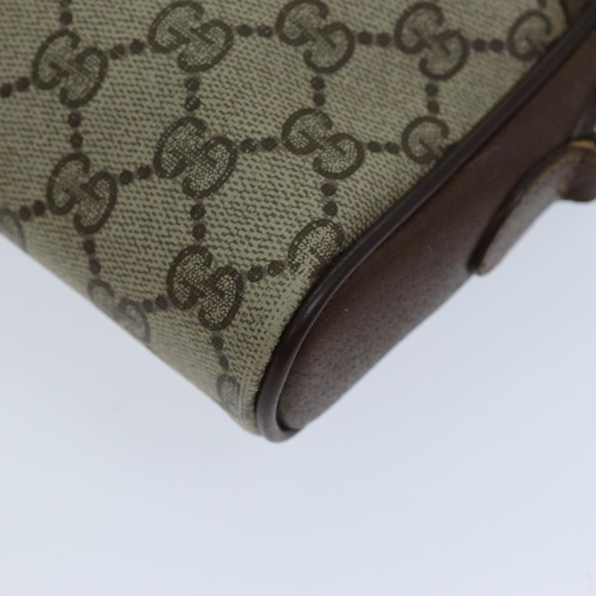 GUCCI GG Supreme Web Sherry Line Shoulder Bag Beige Green 116 02 089 73003