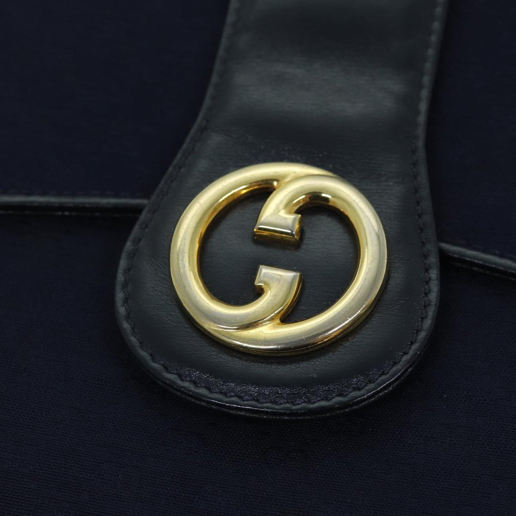 GUCCI Micro GG Canvas Shoulder Bag Navy 73031