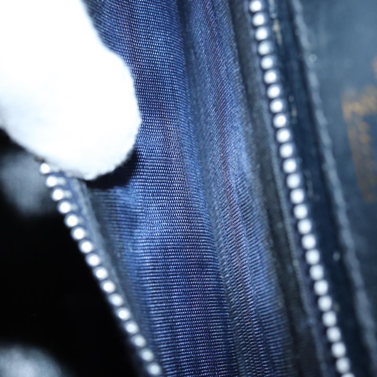 GUCCI Micro GG Canvas Shoulder Bag Navy 73031