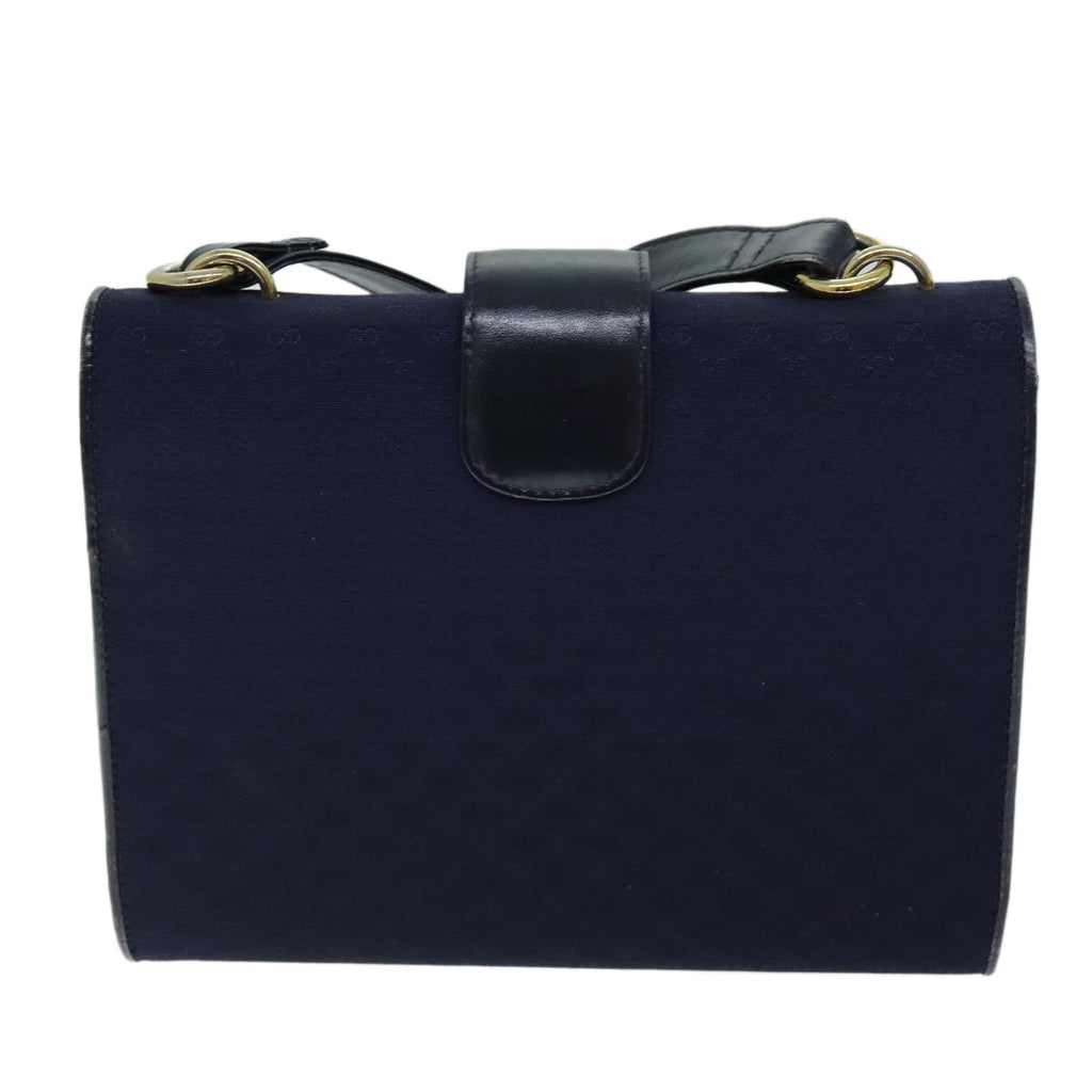 GUCCI Micro GG Canvas Shoulder Bag Navy 73031