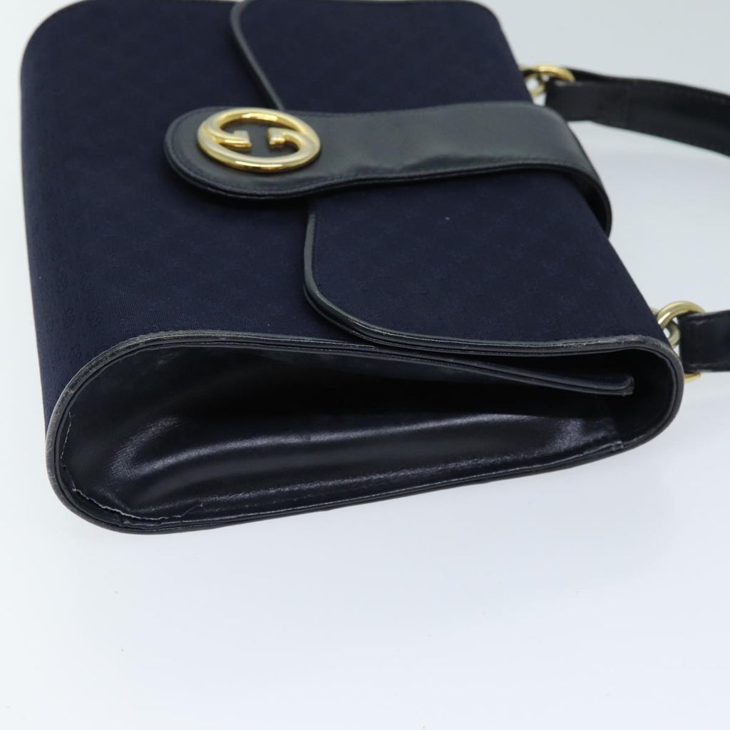 GUCCI Micro GG Canvas Shoulder Bag Navy 73031