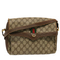 GUCCI GG Supreme Web Sherry Line Shoulder Bag PVC Beige 904 02 084 73034