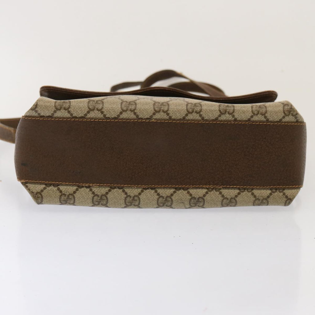 GUCCI GG Supreme Web Sherry Line Shoulder Bag PVC Beige 904 02 084 73034