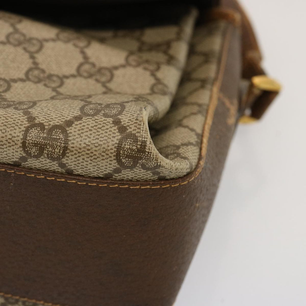 GUCCI GG Supreme Web Sherry Line Shoulder Bag PVC Beige 904 02 084 73034