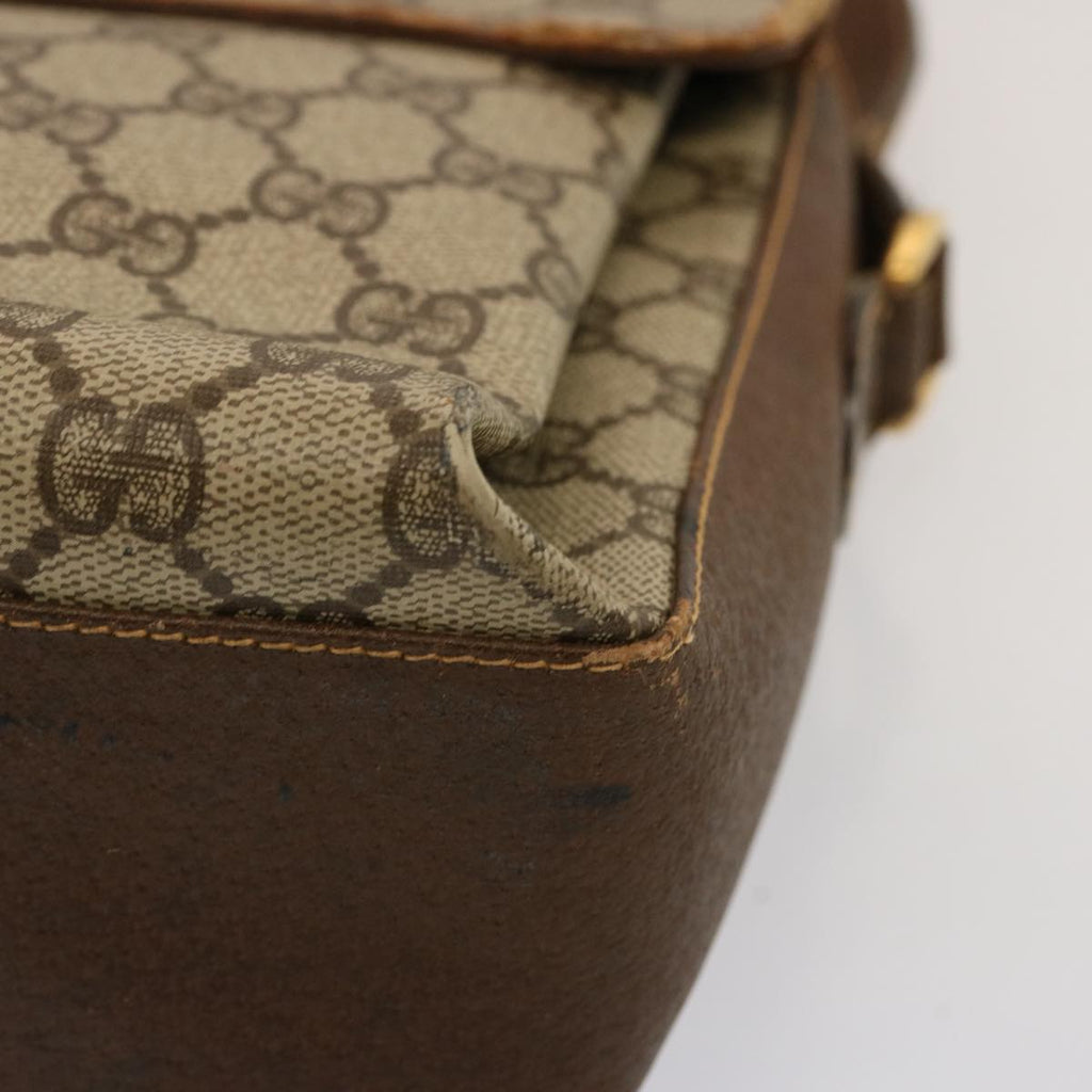 GUCCI GG Supreme Web Sherry Line Shoulder Bag PVC Beige 904 02 084 73034