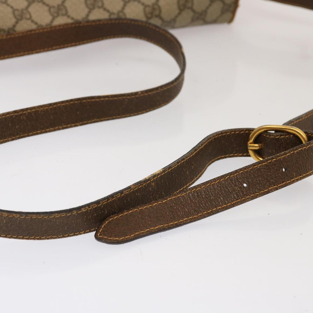 GUCCI GG Supreme Web Sherry Line Shoulder Bag PVC Beige 904 02 084 73034