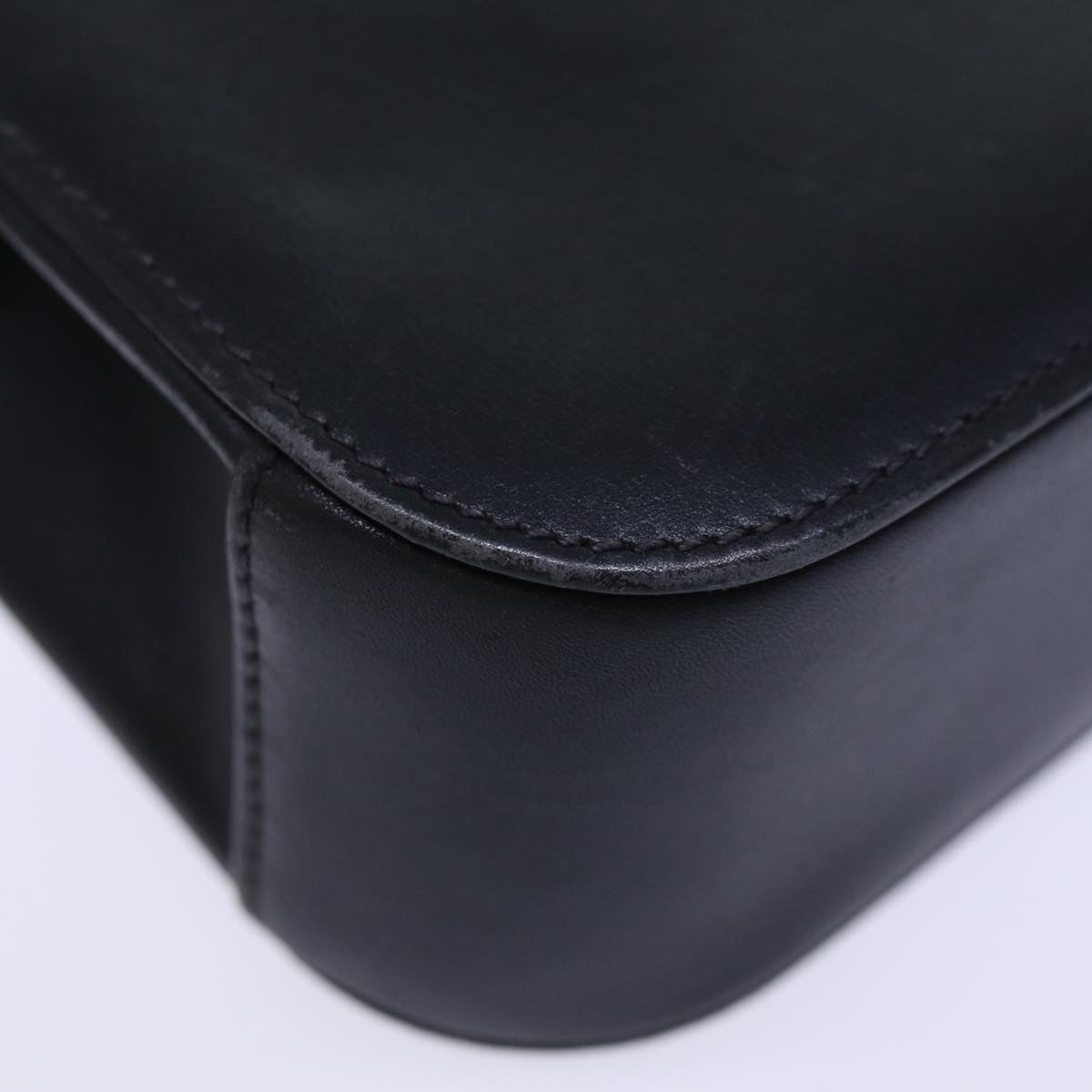 GUCCI Hand Bag Leather Black 73035
