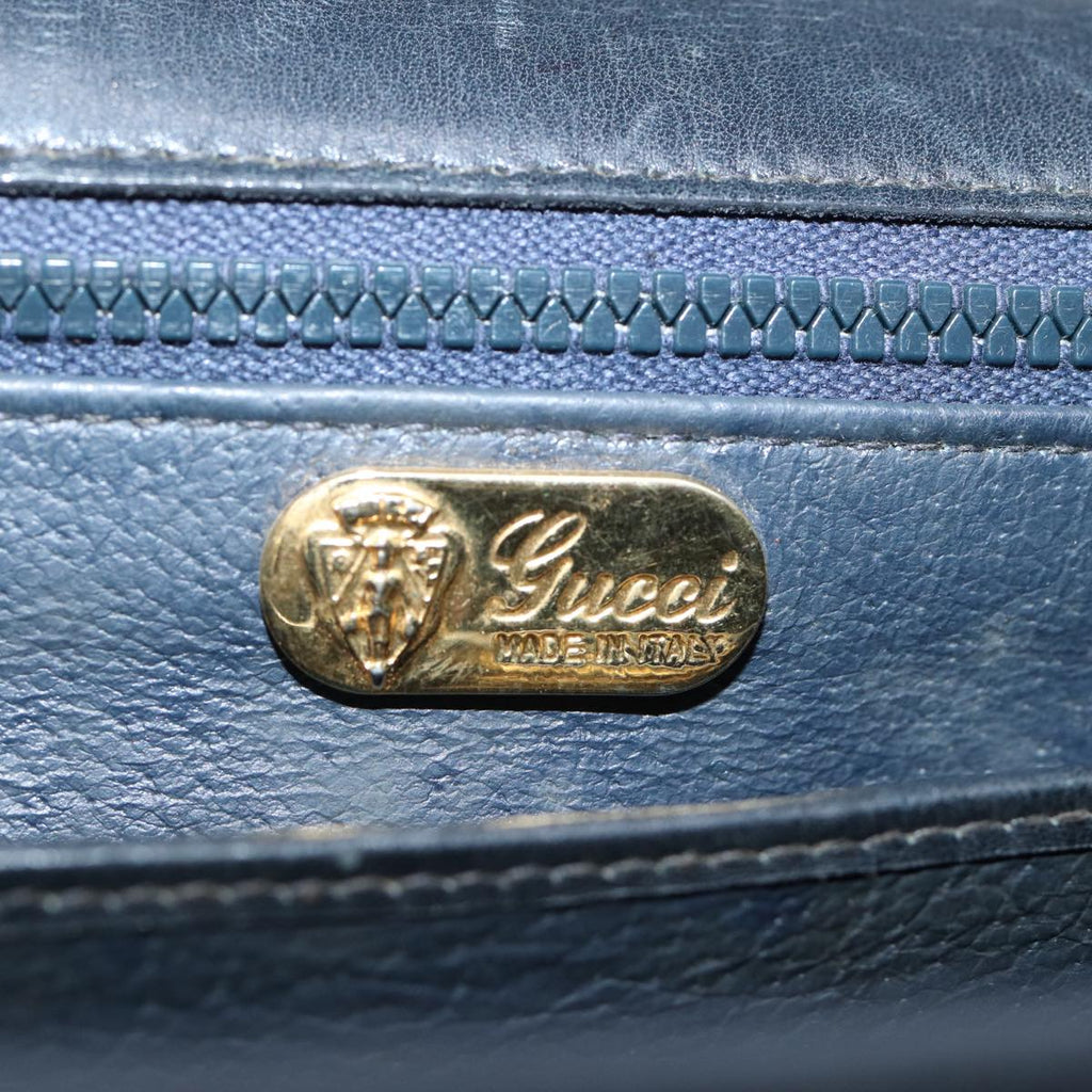 GUCCI Hand Bag Leather Black 73035