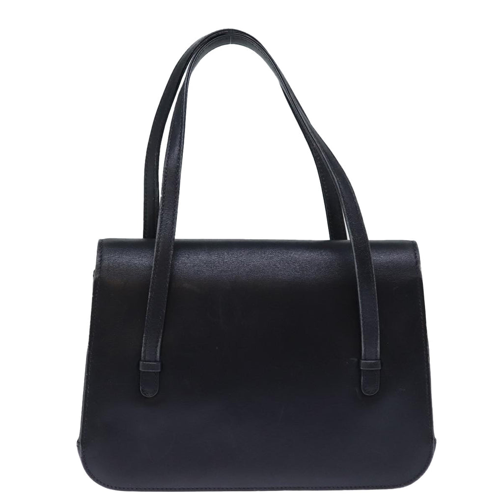 GUCCI Hand Bag Leather Black 73035