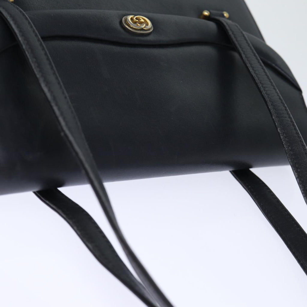 GUCCI Hand Bag Leather Black 73035