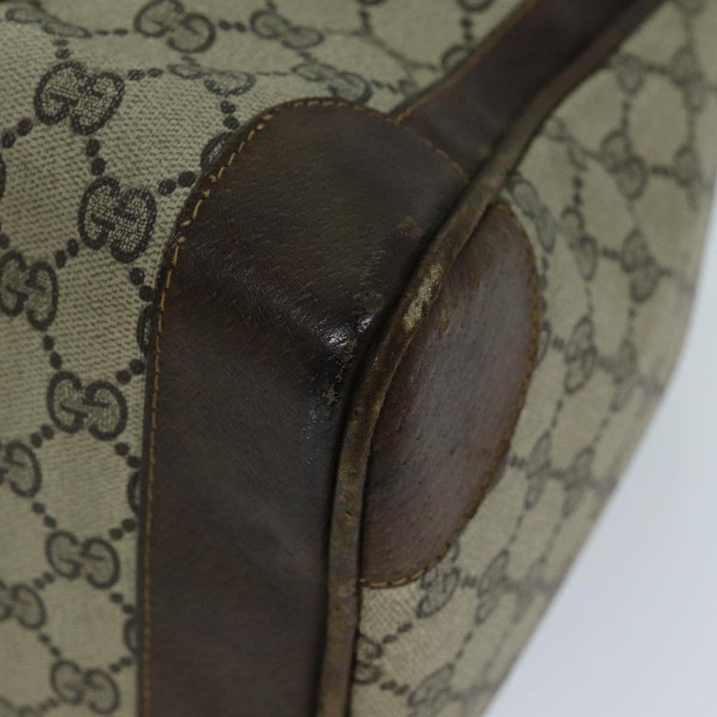 GUCCI GG Canvas Web Sherry Line Hand Bag PVC Beige Green Red 73093